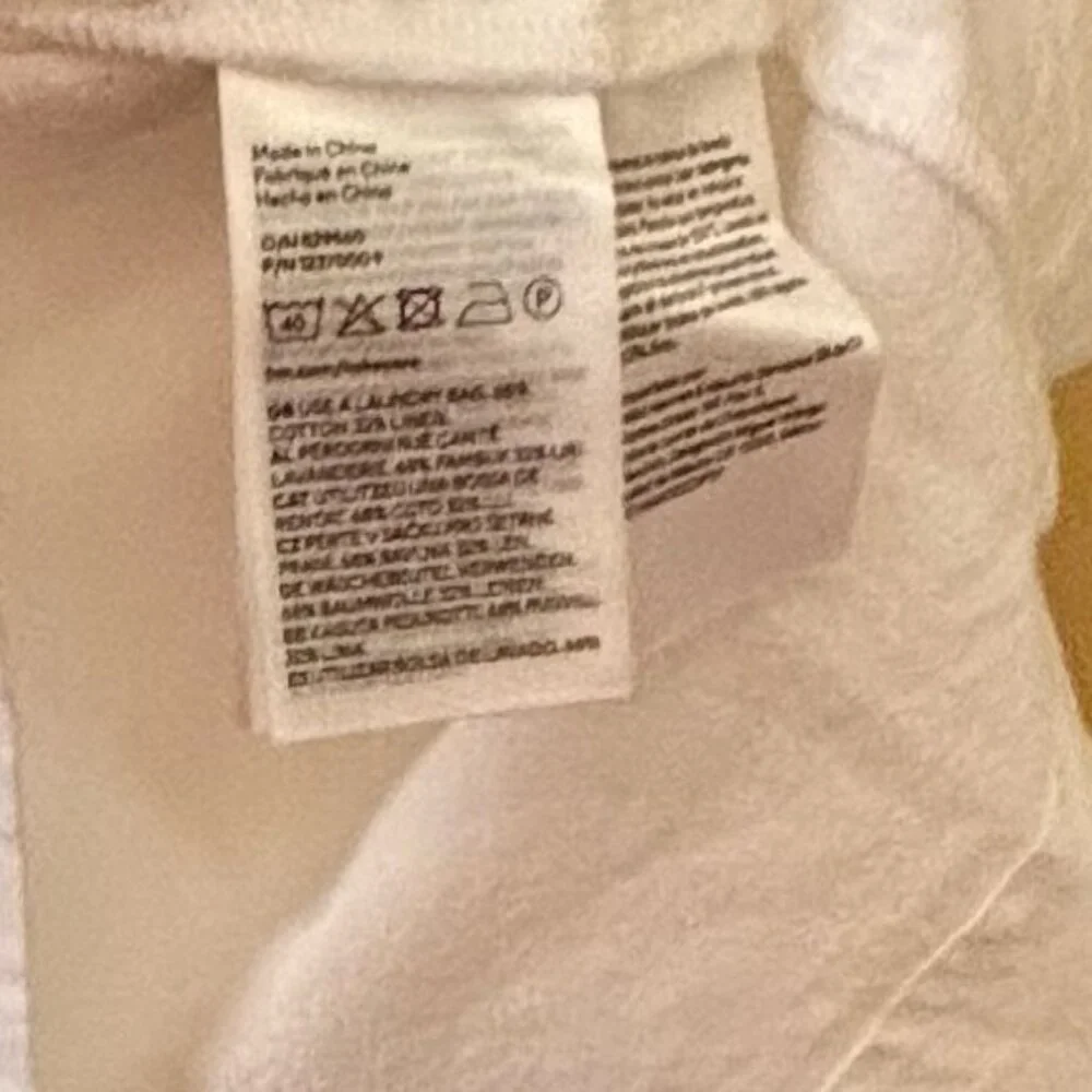H&M| Gorgeous White Linen-Blend Broderie Anglaise Summer Mini Dress Sz S - Picture 7 of 7